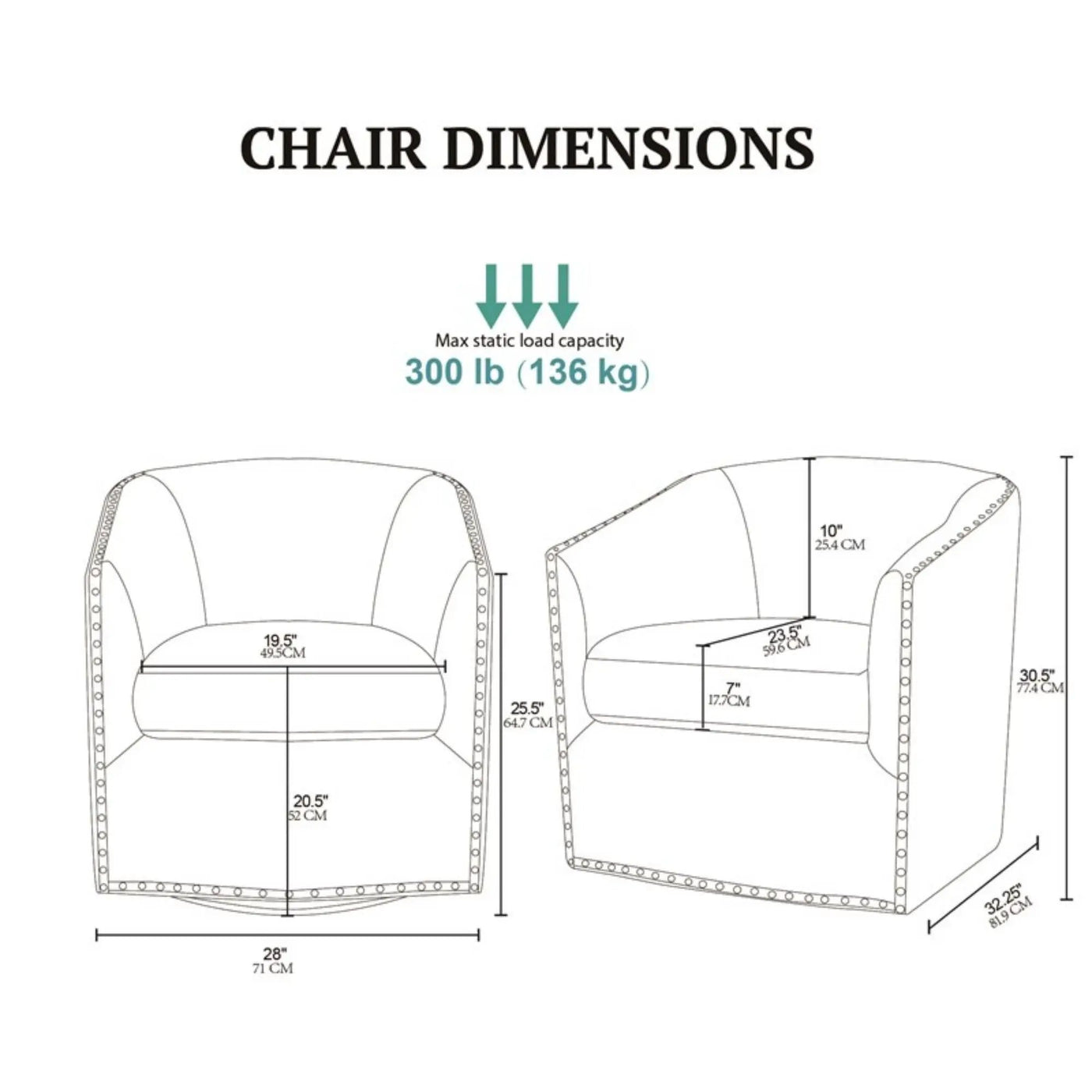 Luxurious Chair With 360 Degree Rotation by Unique Piece Furniture
