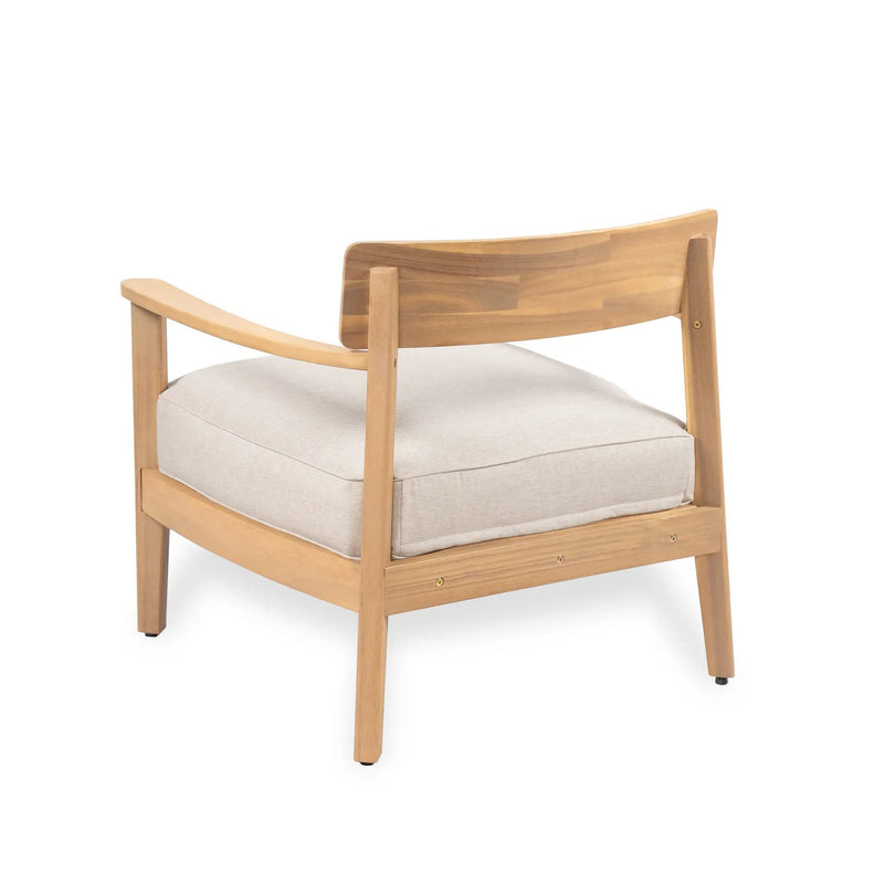 Mallorca Acacia Wood Club Chair With Seat Cushion by HouseOfZazla