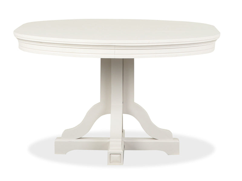 Willowbrook - Extendable 48" Round Dining Table - Egg Shell White, photo 3 of 7