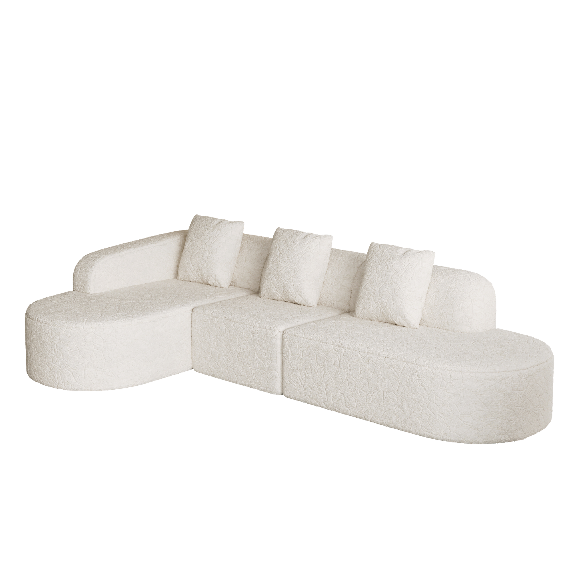 111.8-Inch L-Shaped Curved Modular Sofa by HouseOfZazla