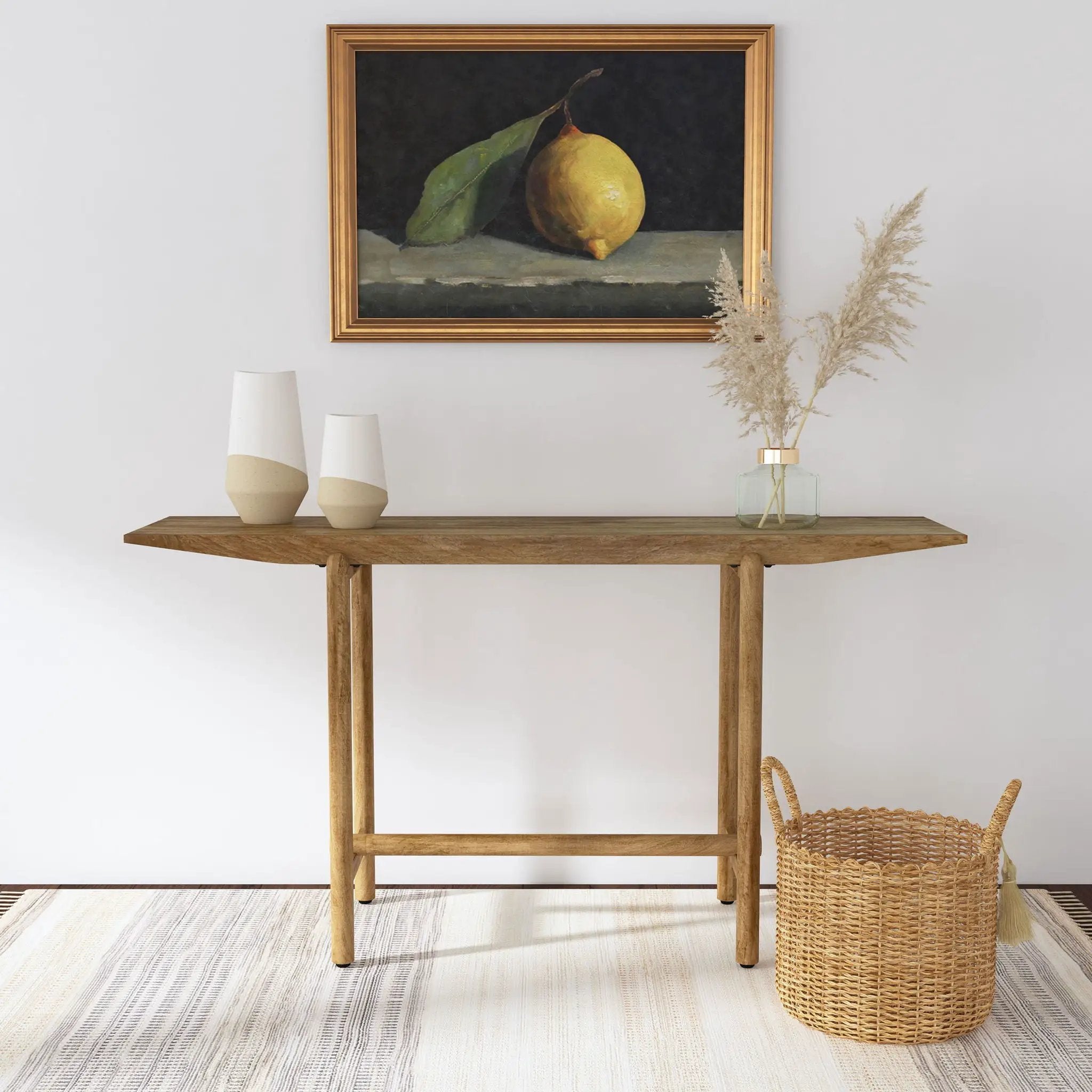 Darius Solid Wood Entryway Console Table Natural Mango by Unique Piece Furniture