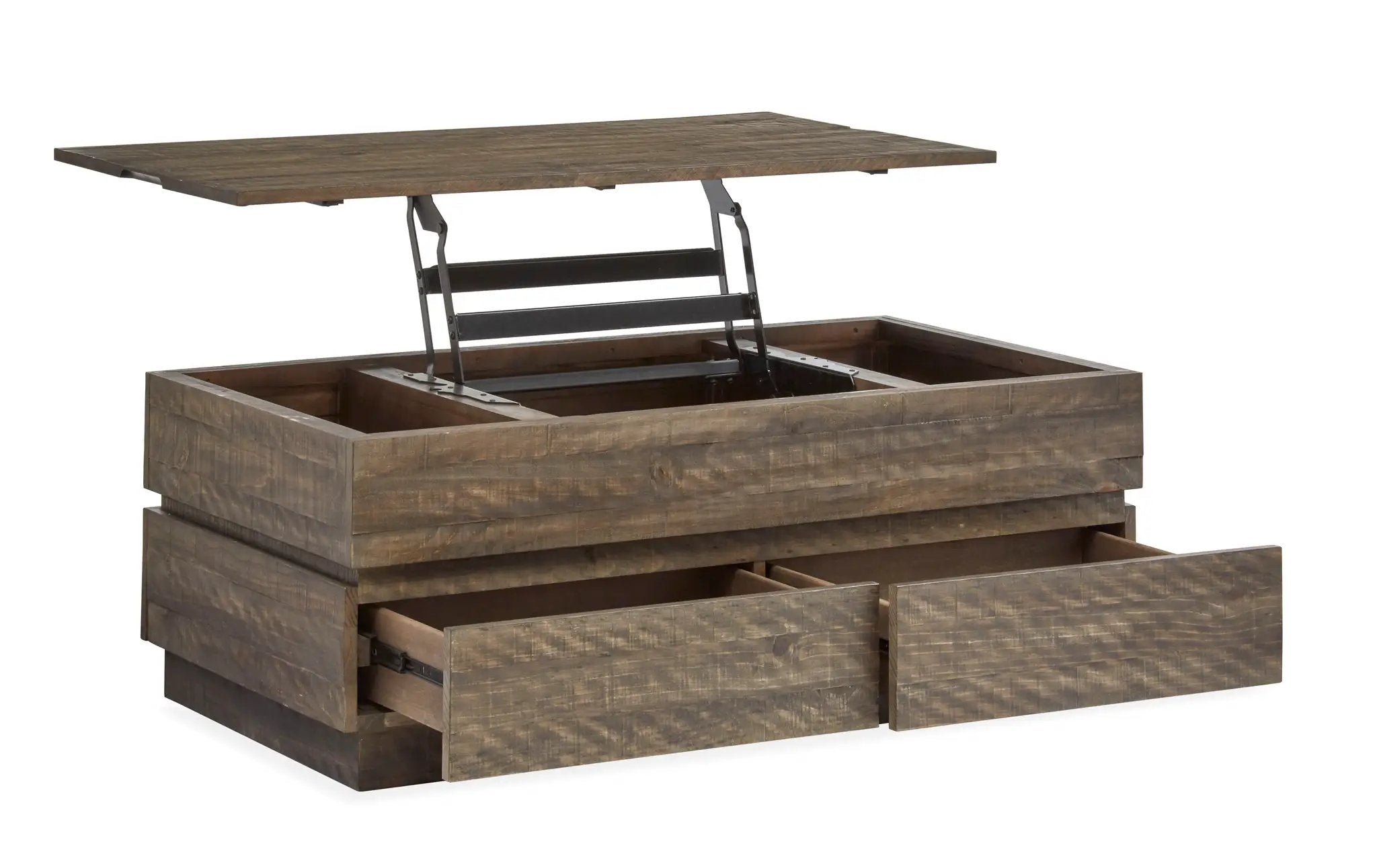 Baisden - Lift Top Storage Cocktail Table With Casters - Tobacco by Unique Piece Furniture