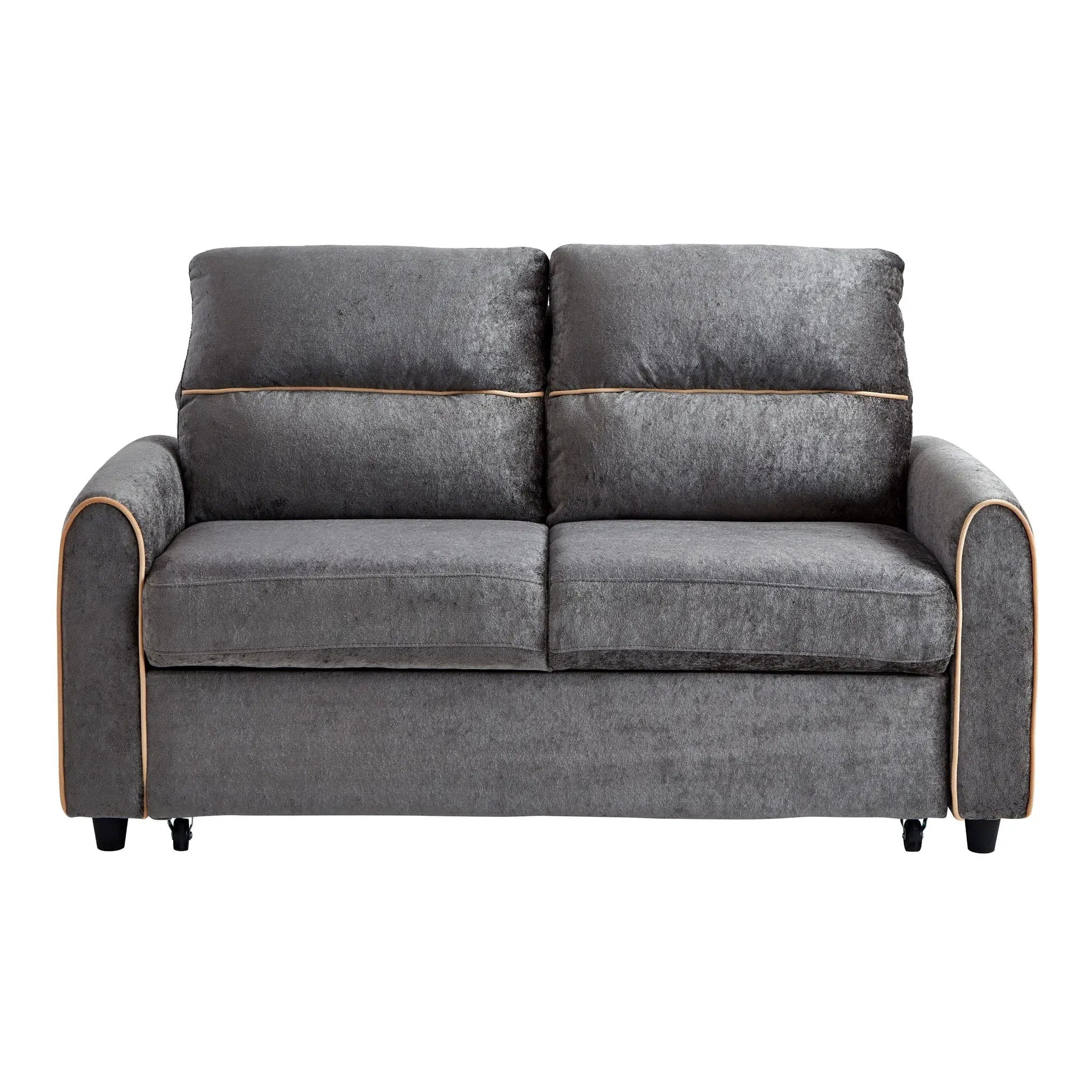Pull Out Sofa Bed With Adjustable 3 Position Backrest, USB Charging Ports, Side Pockets by Unique Piece Furniture