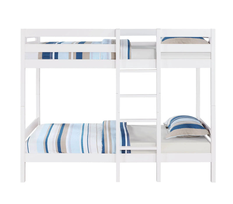 Esin - Twin Twin Bunk Bed - White by HouseOfZazla