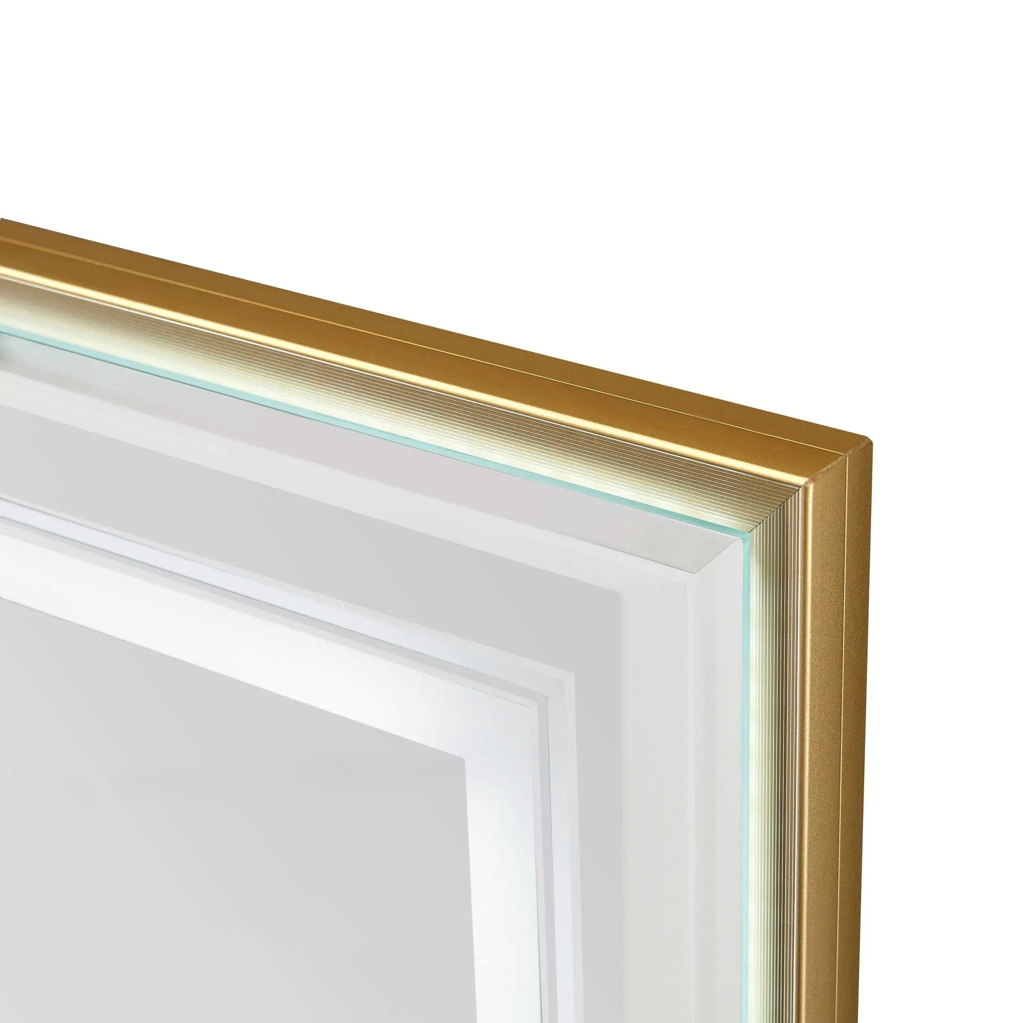 LED Bathroom Beveled Mirror, 3000 - 6000K Gradient Front And Backlit LED Mirror For Bathroom, 3 Colors Dimmable, Ip54 Enhanced Anti Fog by Unique Piece Furniture