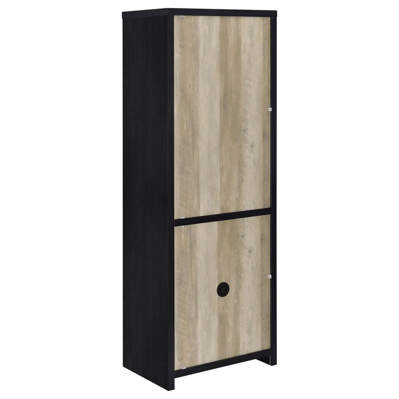 Denison 67-inch 2-door Media Tower Storage Cabinet Black by Unique Piece Furniture