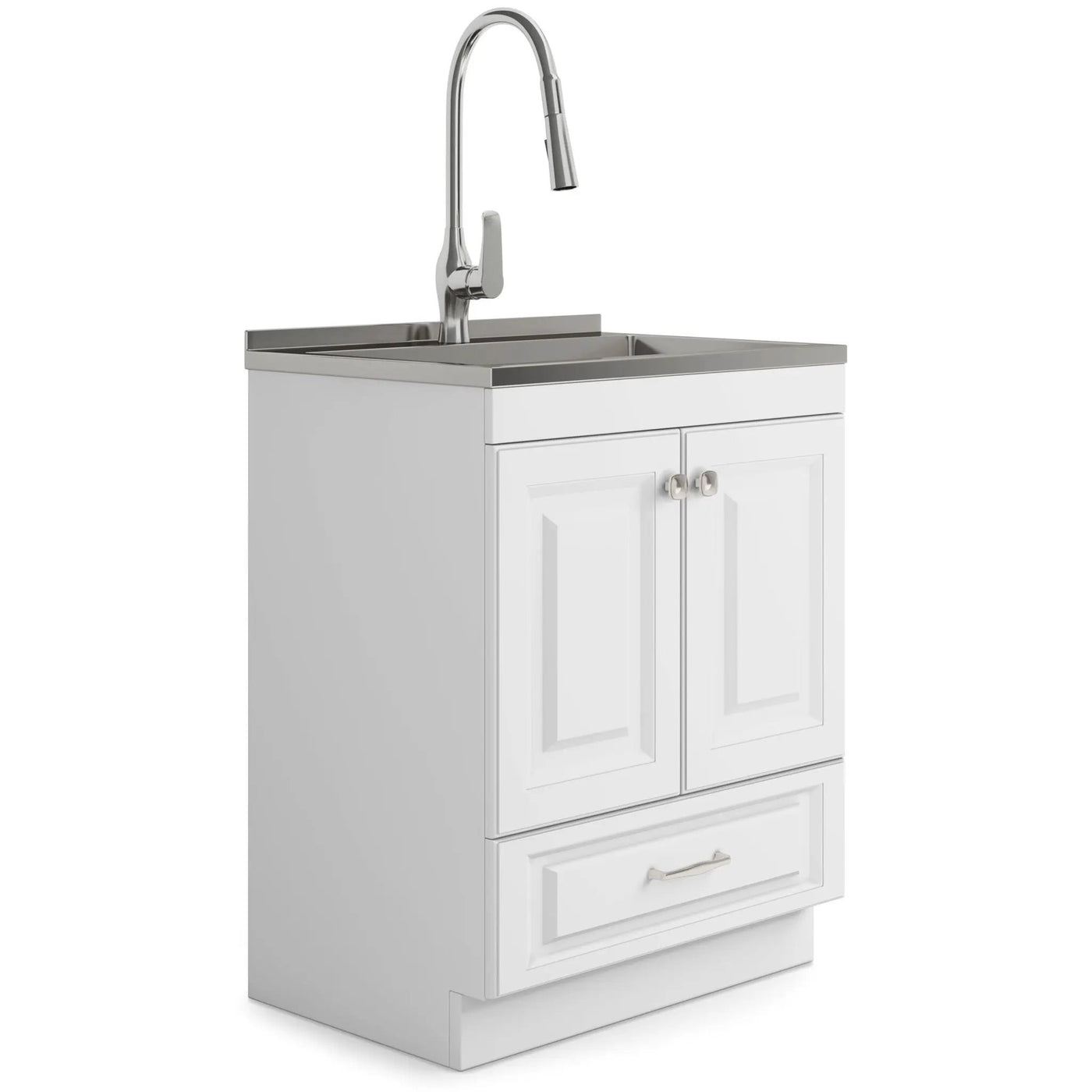 Lawrence - Laundry Cabinet With Faucet And Stainless Steel Sink by HouseOfZazla