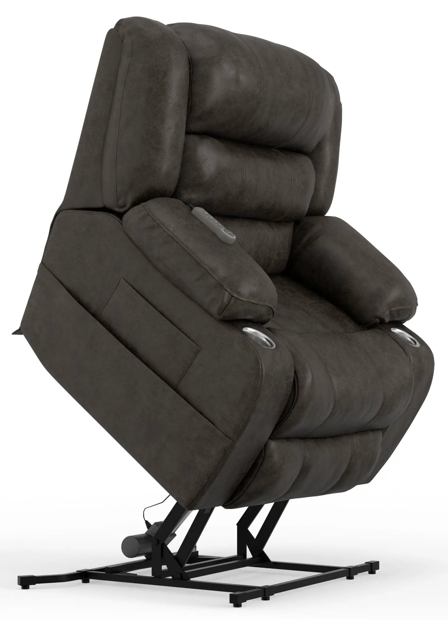 Tucker - Power Lift Recliner With Heat & Massage - Steel by Unique Piece Furniture