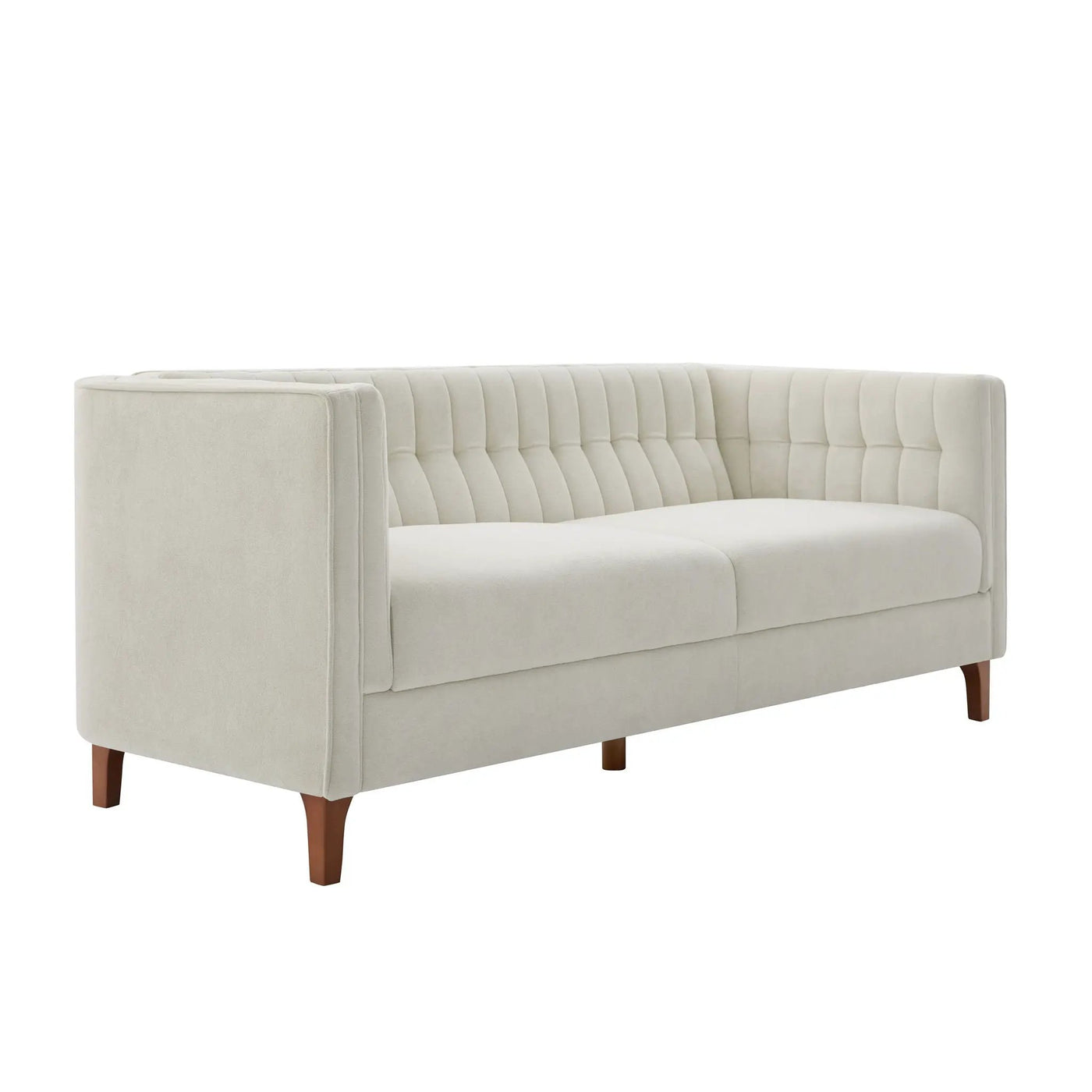 Modern 3 Seater Sofa Upholstered Couch with Curved Armrests by HouseOfZazla