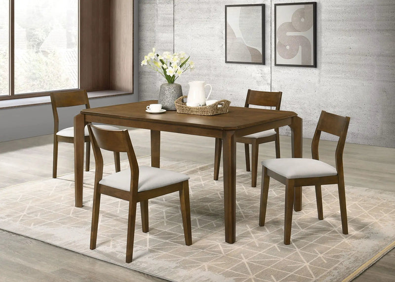 Almonte 5-piece 59-inch Rectangular Dining Set Dark Brown by Unique Piece Furniture