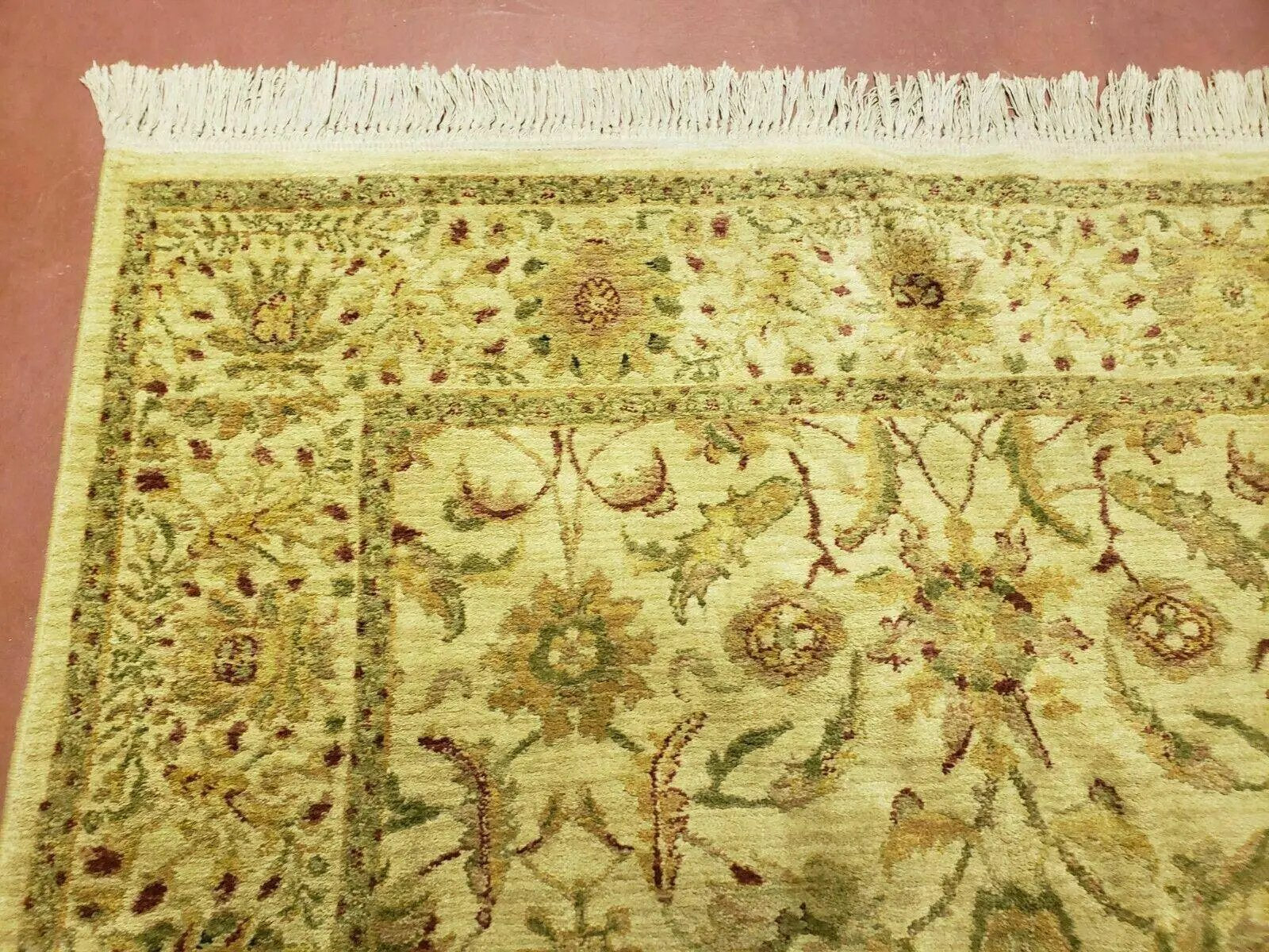 Belgium Power Loomed Rug 5x7, Vintage Oriental Wool Carpet, Beige by Jewel Rugs