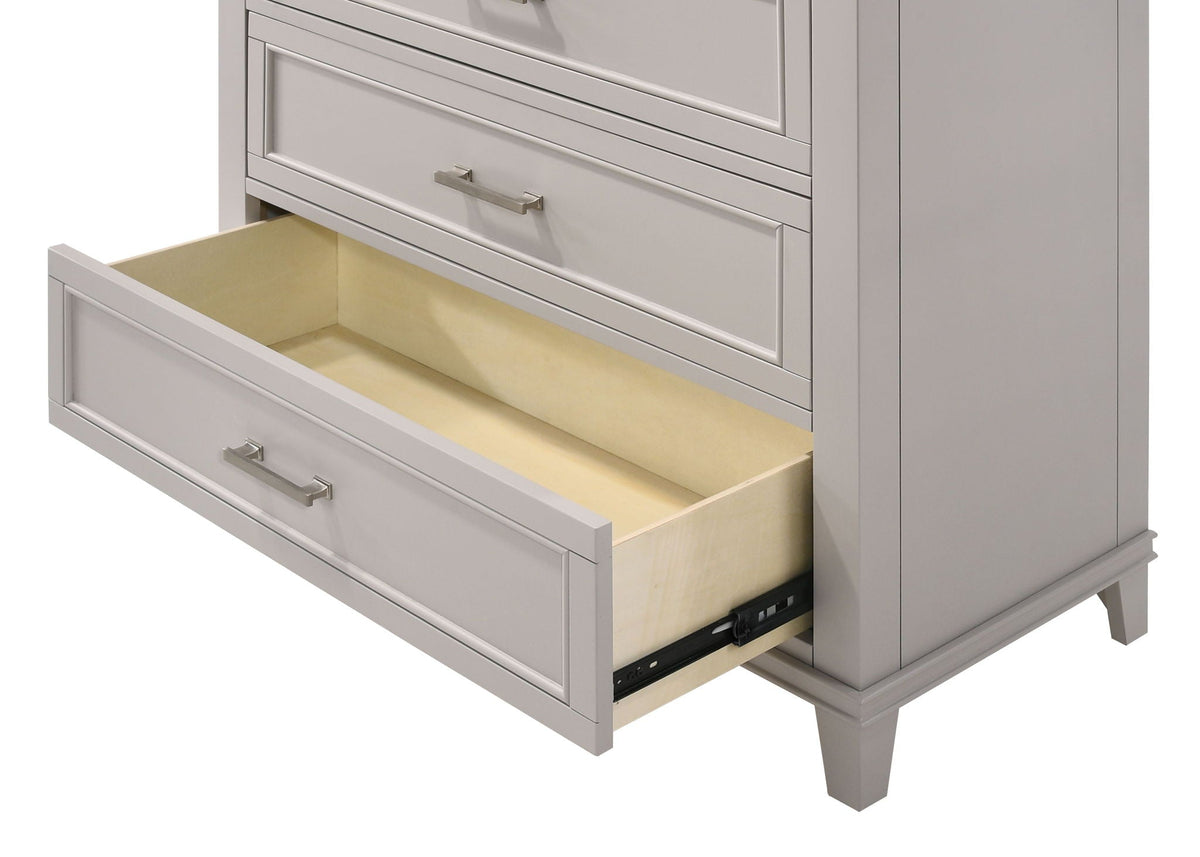 5 Drawer Chest with Ample Storage - White or Gray, photo 6 of 10