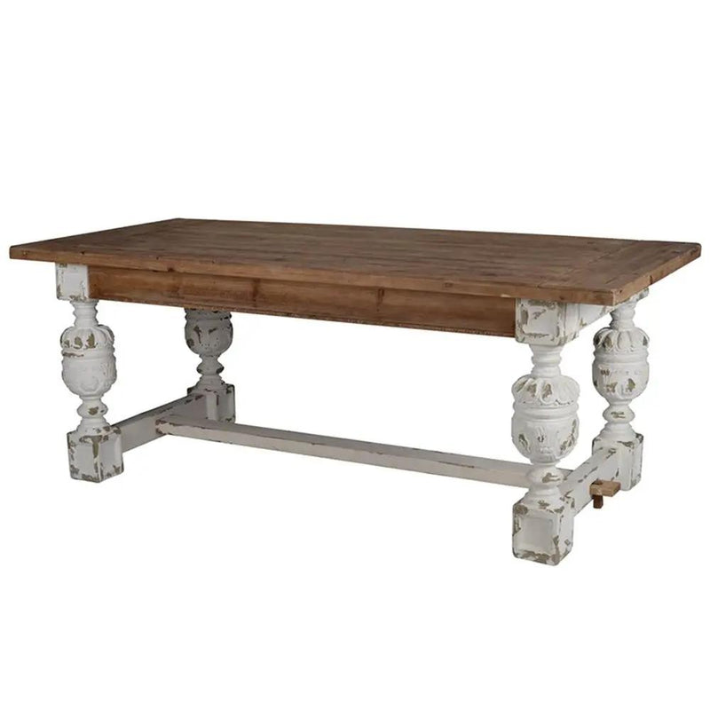 Alcott - Dining Table - Brown / Antique White by HouseOfZazla