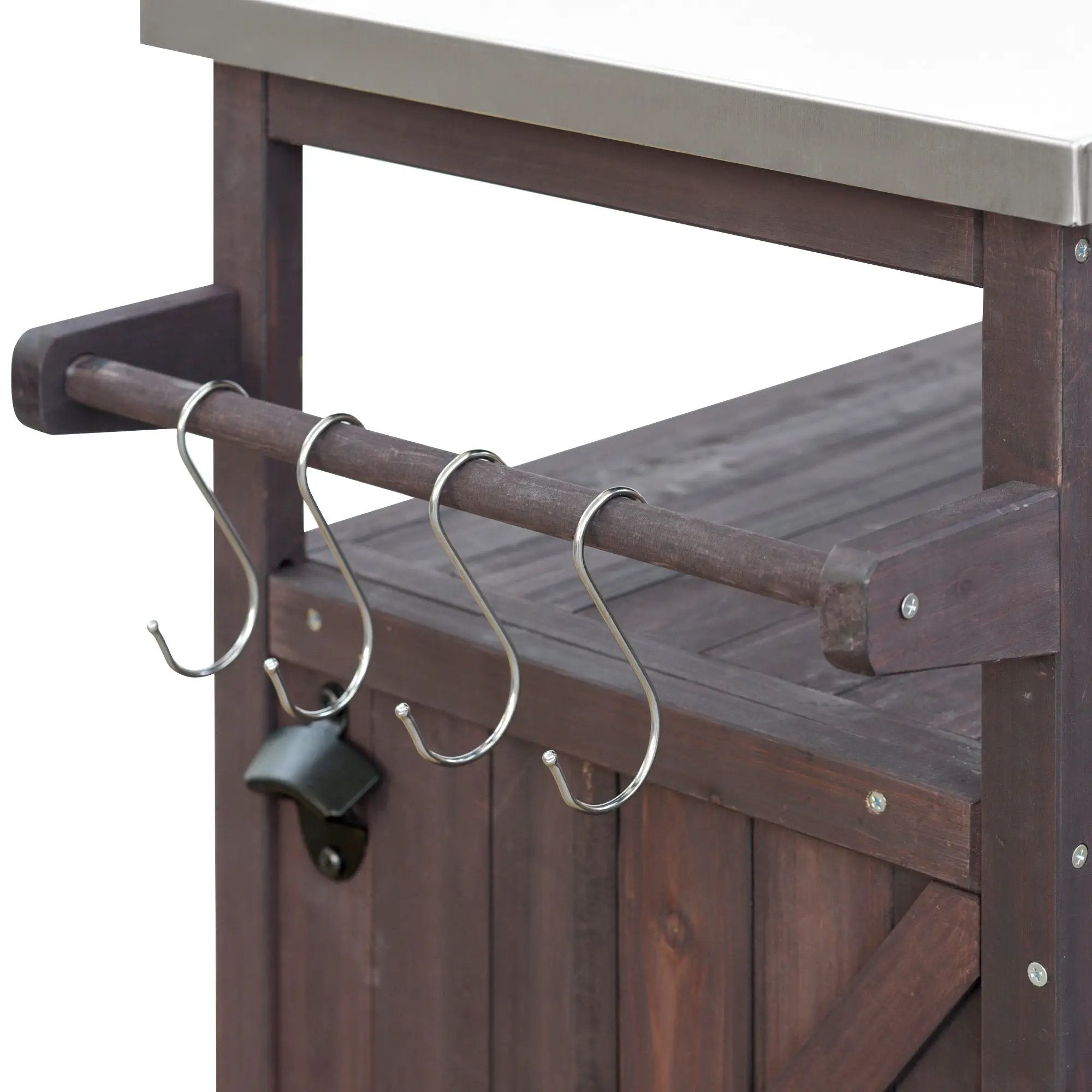 K&K Outdoor Kitchen Island, Rolling Bar Cart & Storage Cabinet by HouseOfZazla