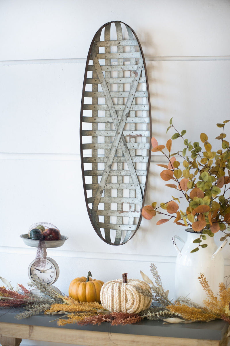 Metal Wall Art with Grid Pattern - Silver, photo 4 of 8