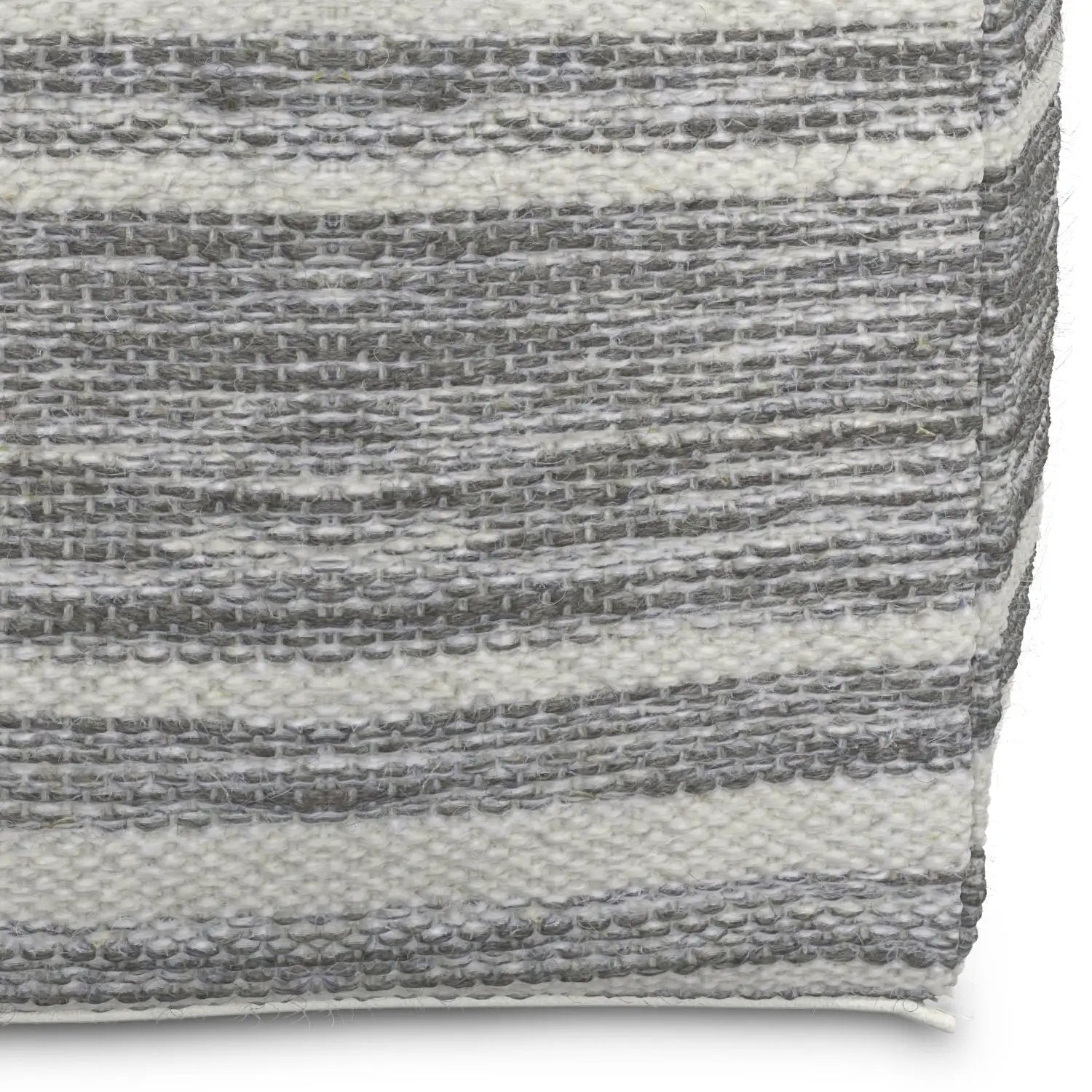 Carina - Square Woven Pouf - Black White by HouseOfZazla