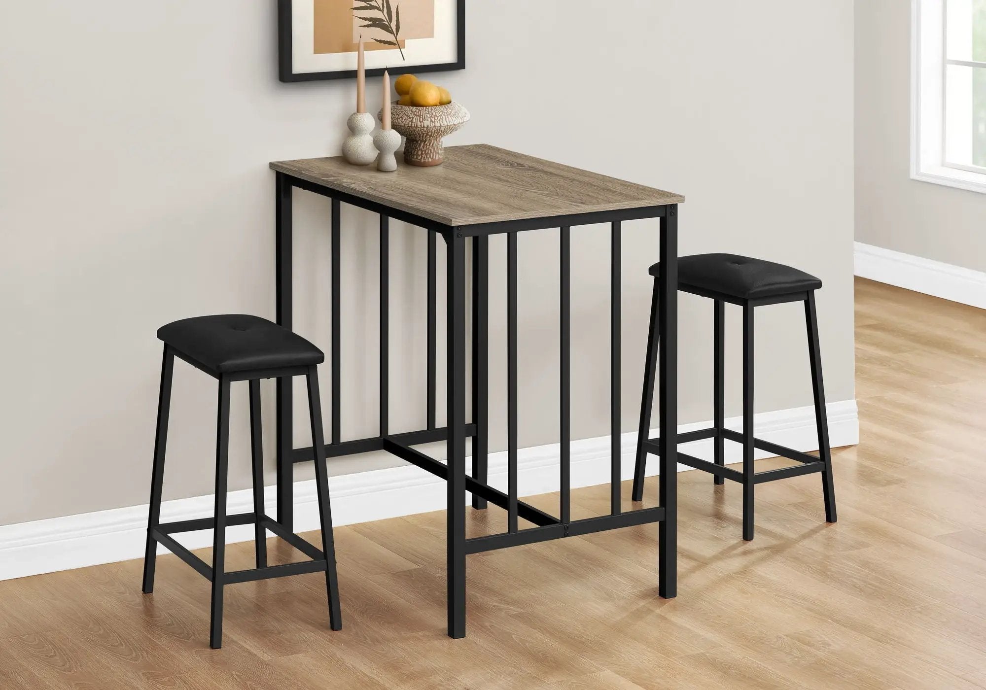 3 Piece Dining Set, Counter Height, Rectangular, Small, Contemporary & Modern by HouseOfZazla