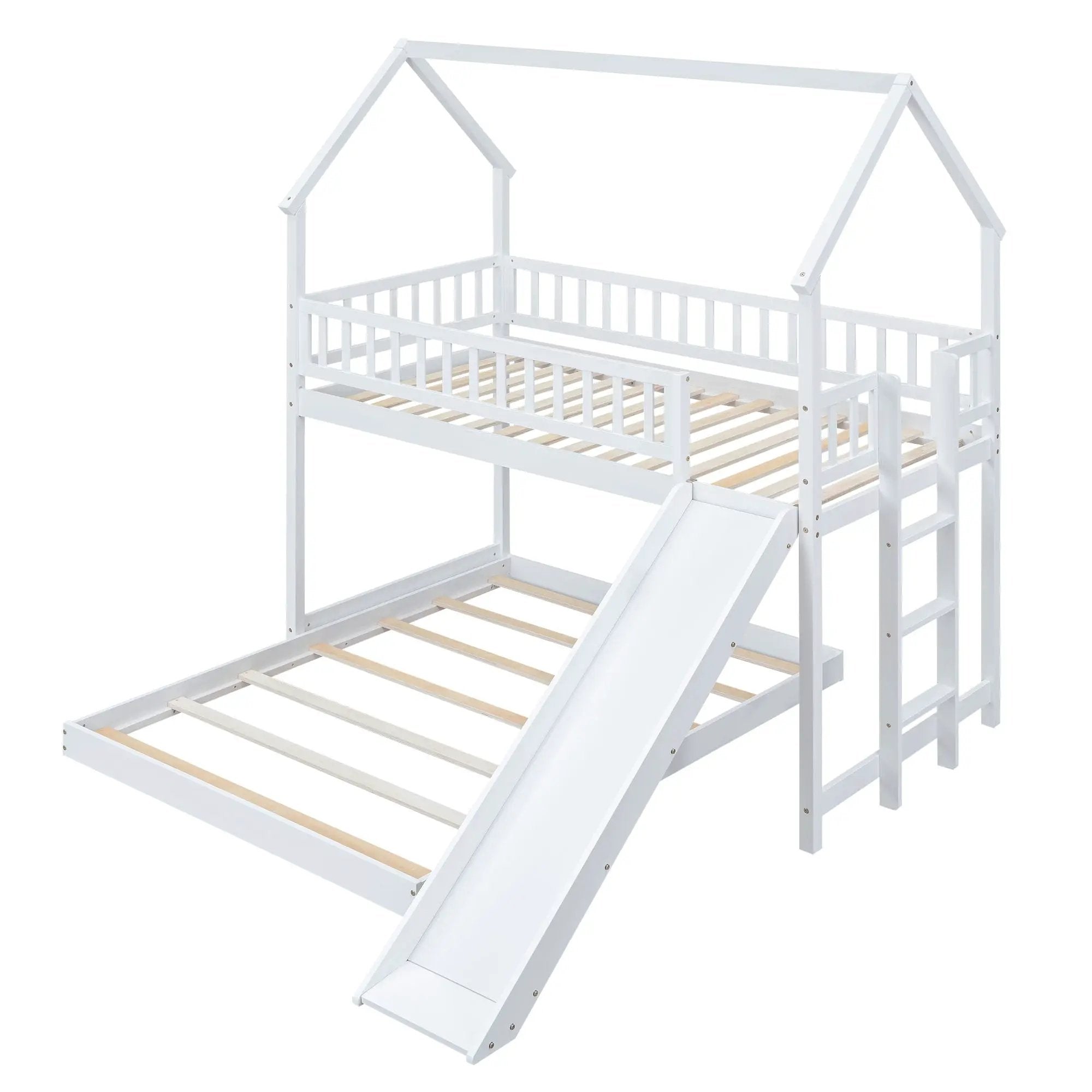House Bunk Bed With Slide And Built In Ladder by Unique Piece Furniture