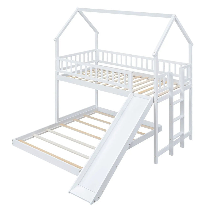 House Bunk Bed With Slide And Built In Ladder by Unique Piece Furniture
