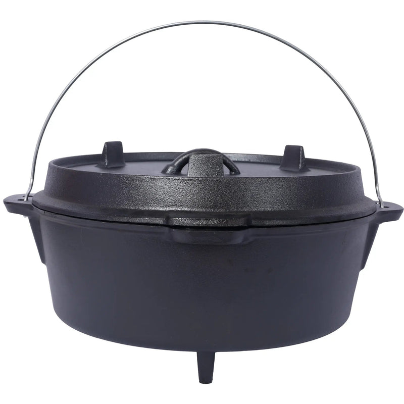Pre-Seasoned Cast Iron Dutch Oven With Skillet Lid by HouseOfZazla