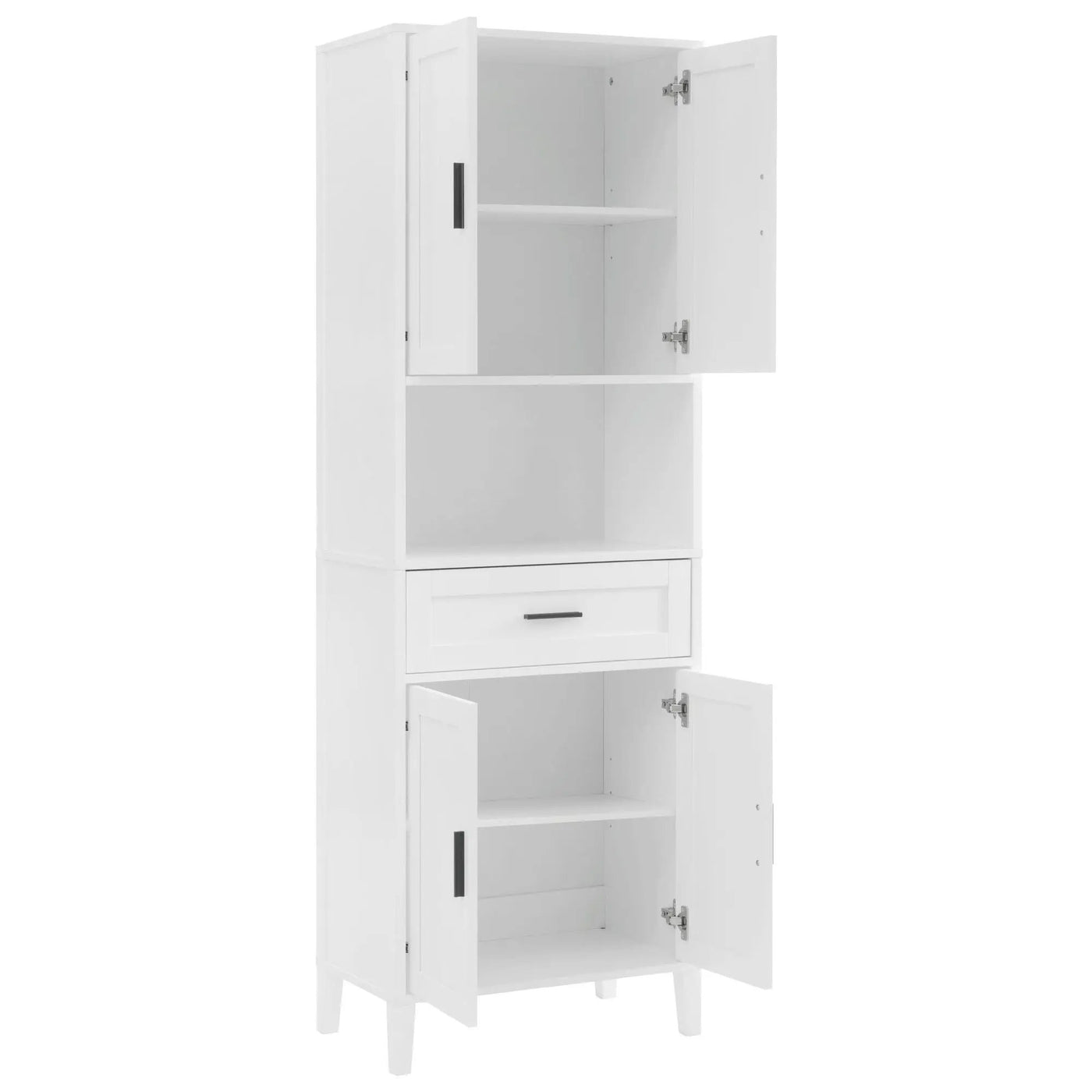 Freestanding Tall Bathroom Cabinet With Soft Close Doors And Adjustable Shelves by HouseOfZazla