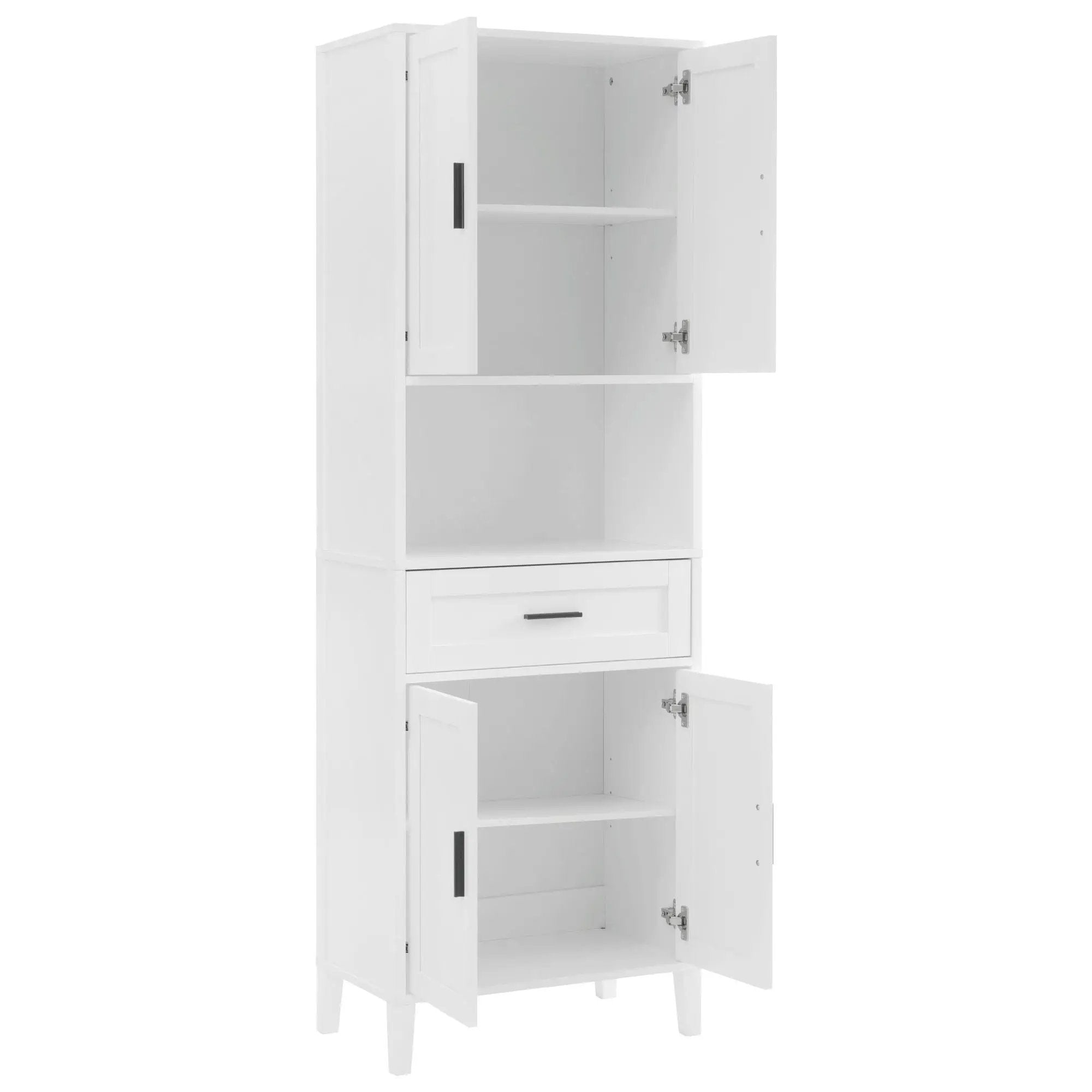 Freestanding Tall Bathroom Cabinet With Soft Close Doors And Adjustable Shelves by HouseOfZazla