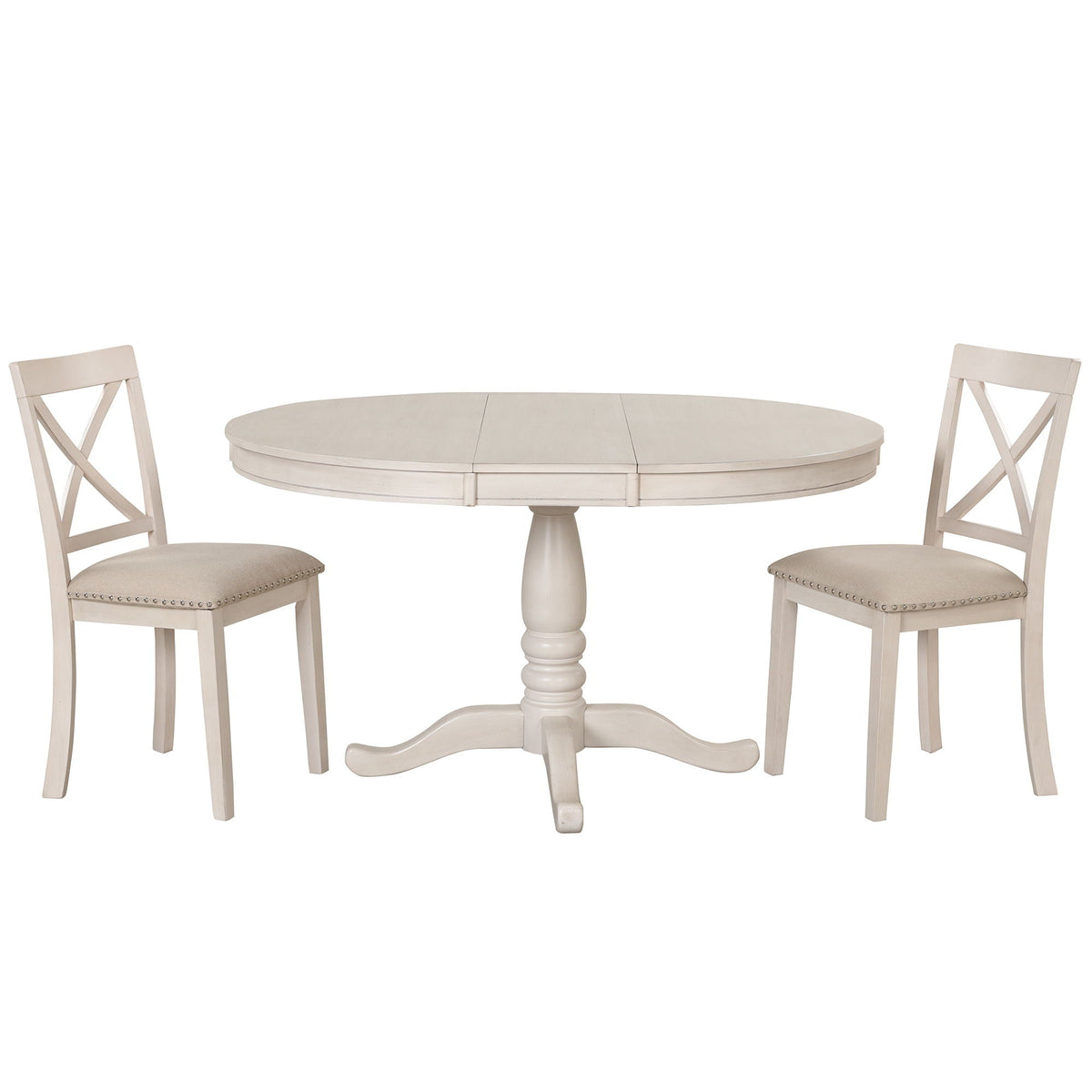 Modern Dining Table Set for 4 with Curved Back Chairs - Beige or Light Brown, photo 15 of 40