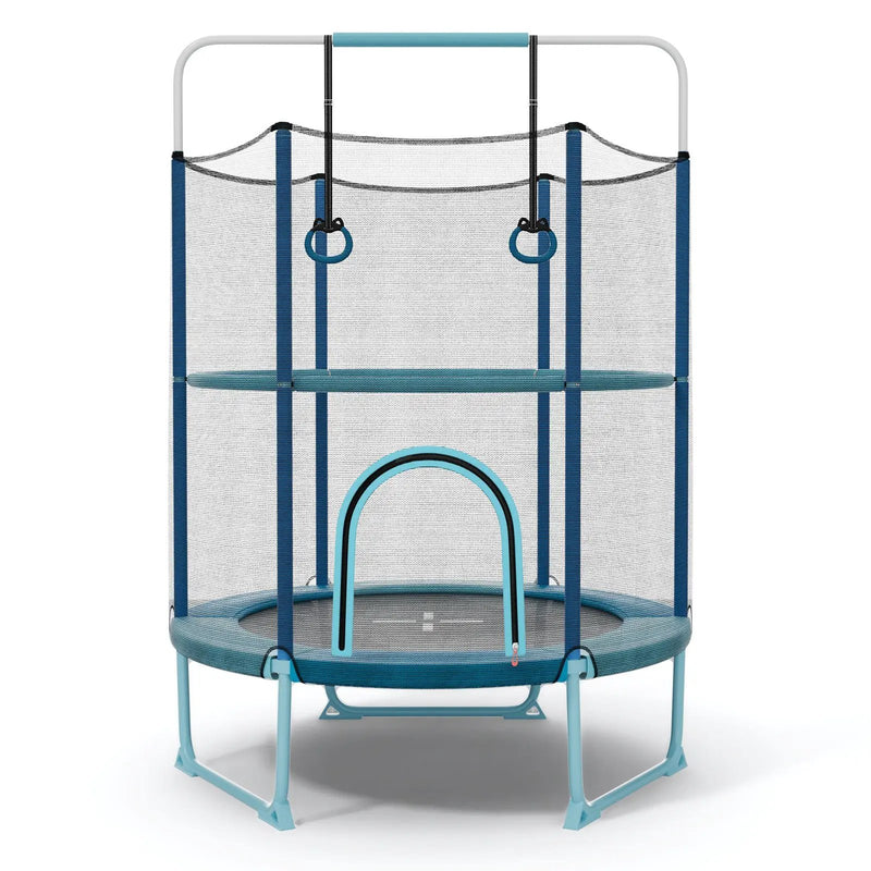 60 Inch Trampoline with Gymnastic Bar and Rings for Kids by DirectDeals