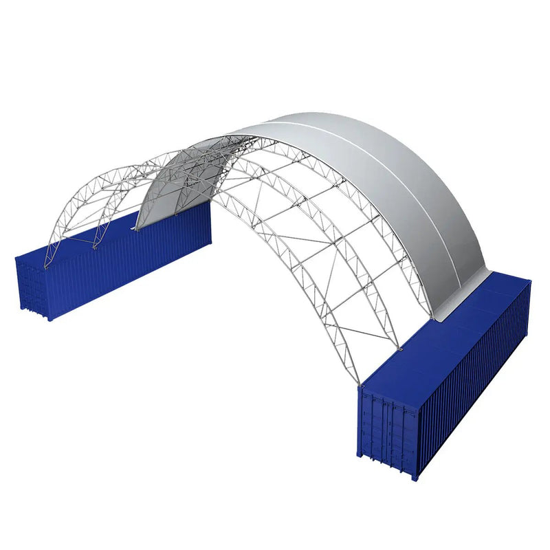 Reinforced 60'x40'x22' Double Truss Container Canopy Shelter by Chery Industrial