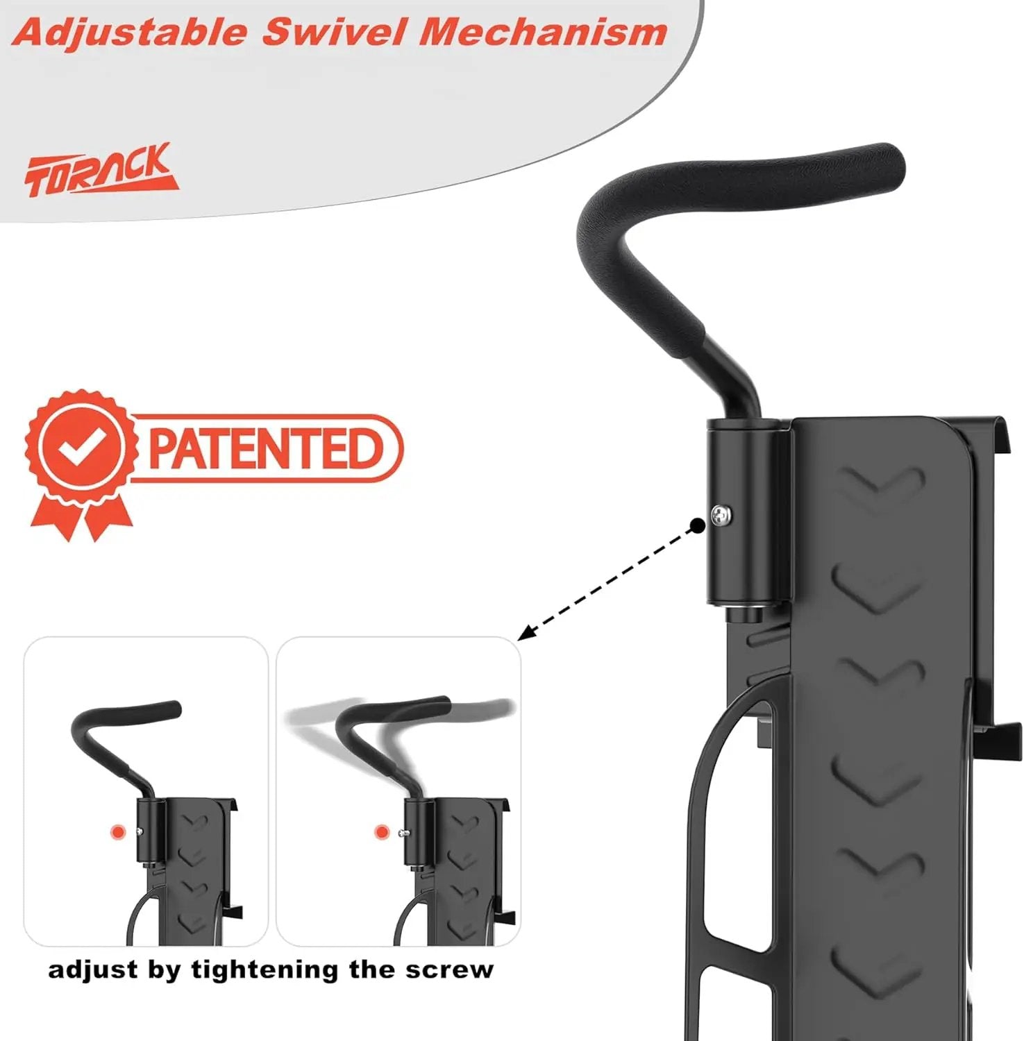 TORACK Wall-Mounted Swivel Bike Rack, Garage Vertical Bike Hangers for 3 Bikes and 3 Helmets Rotating Bike Storage Hooks Holds Up to 300 lbs by GreenHaven Gardens