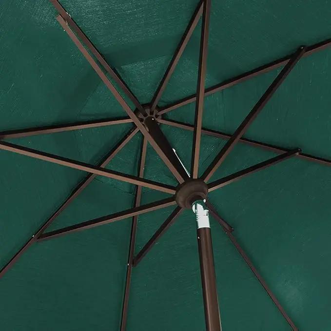 EliteShade USA 10-Year-Non-Fading 10Ft Market Umbrella Patio Umbrella Outdoor Table Umbrella with Ventilation, Forest Green by GreenHaven Gardens