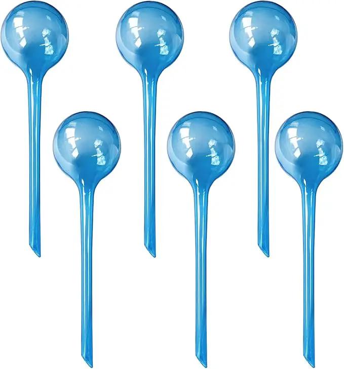 MOONSOUND Small Plant Watering Globes, 6pcs Plastic Plant Watering Devices, Plant Waterer Self Watering Bulbs for Indoor Outdoor Plants by GreenHaven Gardens