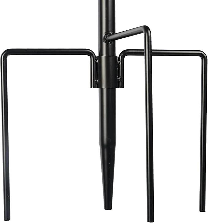 Ashman Deluxe Bird Feeding Station (1 Pack) Bird Feeders for Outside - Multi Feeder Pole Stand Kit with 4 Hangers, Bird Bath and 3 Prong Base for Attracting Wild Birds - 22 Inch Wide x 92 Inch Tall. by GreenHaven Gardens