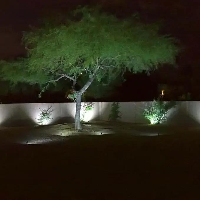 2 Pack Outdoor Landscape Lighting 5W COB LED Spotlights for Garden Lawn Wall Yard Path with Spiked Stand and Plug Adapter (Cool White) by GreenHaven Gardens