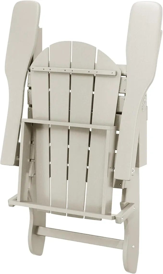 Westin Outdoors Laguna WO Home Outdoor Adirondack Folding Chair Lounger Seat Traditional Retro Home Furniture for Beach, Balcony, Backyard, Lawn, Patio, Pool, Deck, Garden (Sand) by GreenHaven Gardens