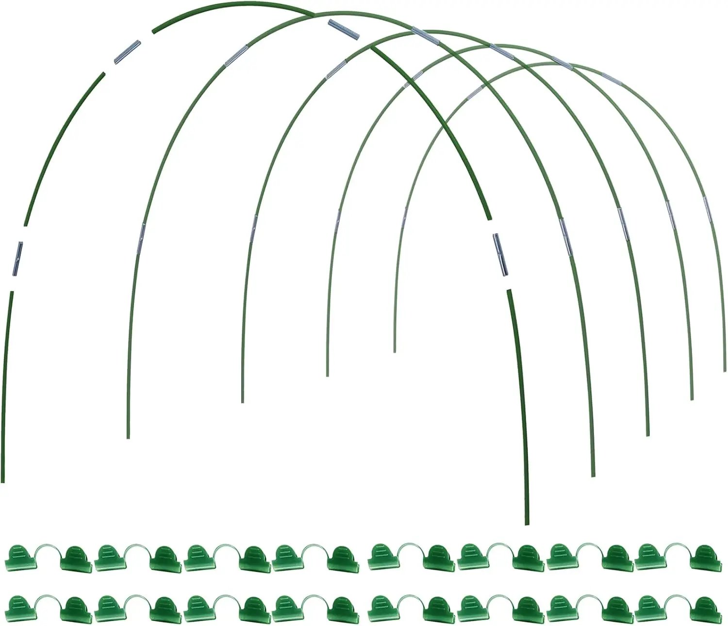 MAXPACE Greenhouse Hoops for DIY 2.7ft or Wider Grow Tunnel, Rust-Free Fiberglass Support Hoops Frame for Garden Fabric, Plant Support Garden Stakes, Gardening Supplies, 25pcs by GreenHaven Gardens