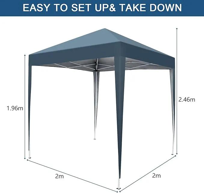 Outvita 6.5x6.5ft Pop Up Canopy Tent, Outdoor Instant Shelter Folding Canopy with Carry Bag for Commercial Events, Party, Backyard BBQ, Camping Blue by GreenHaven Gardens