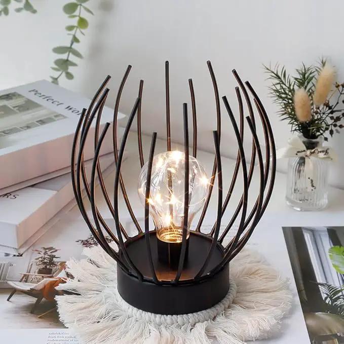 JHY DESIGN Decorative Battery Table Lamp Battery Powered Lights Indoors lamp with LED Bulb Battery Operated Outdoor Lantern Great for Room Decor Parties Patio Events by GreenHaven Gardens