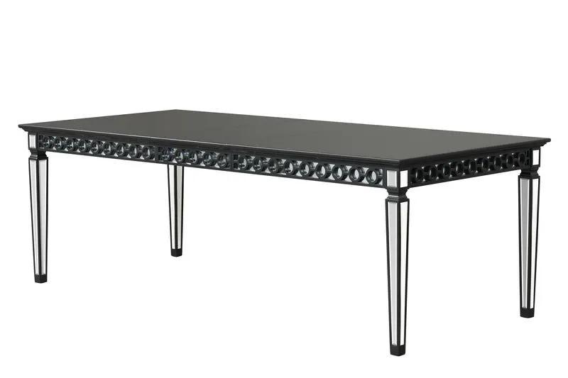 Varian II - Dining Table - Mirrored & Black by Unique Piece Furniture