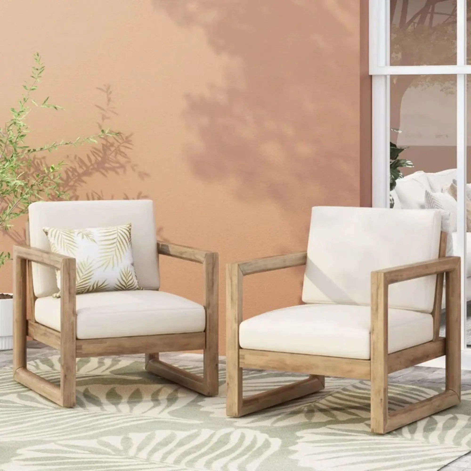Outdoor Acacia Wood Patio Club Chair by HouseOfZazla
