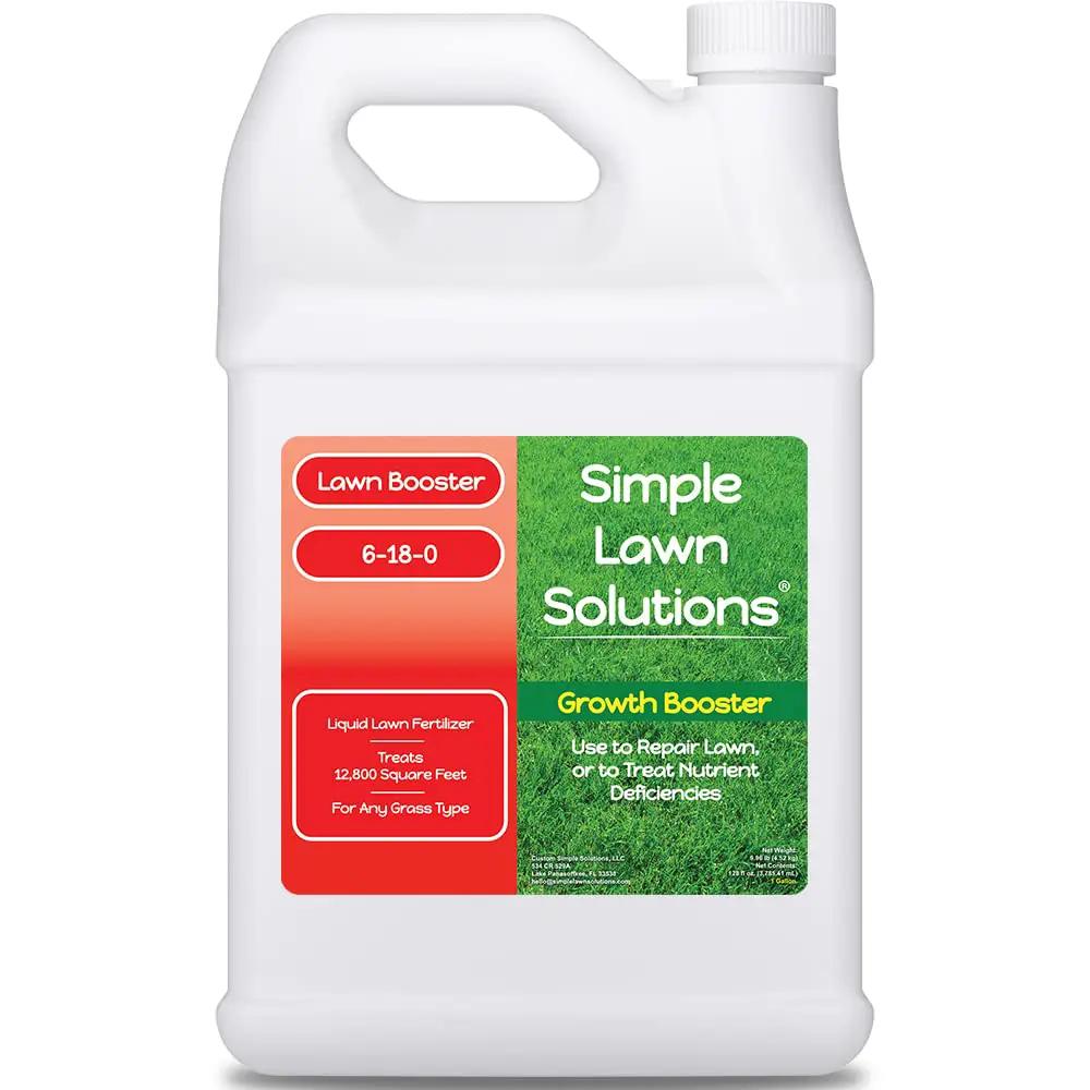 Extreme Grass Growth Lawn Booster- Liquid Spray Concentrated Starter Fertilizer with Humic - Any Grass Type- Simple Lawn Solutions (1 Gallon) by GreenHaven Gardens
