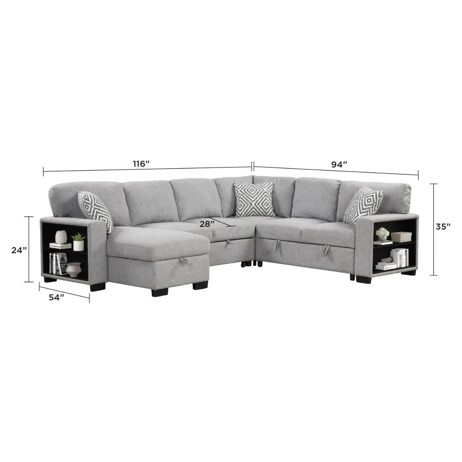 Cairo - Sectional With Pullout Sleeper by HouseOfZazla