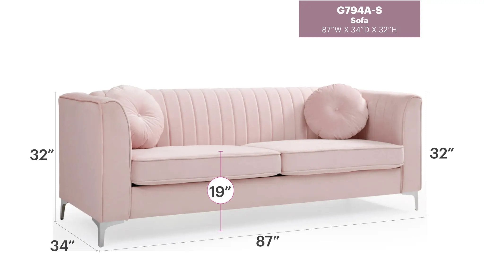 Delray - Micro Suede Sofa by HouseOfZazla