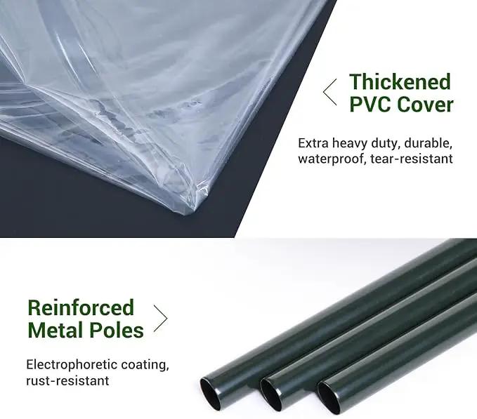 Mini Greenhouse for Indoor Outdoor: Ohuhu Portable Green House with Waterproof Pad for Small Plants Nursery Germination, 36"x36"x58.5" Heavy-Duty PVC Cover Tent Humidity Dome Seedling Accessory by GreenHaven Gardens