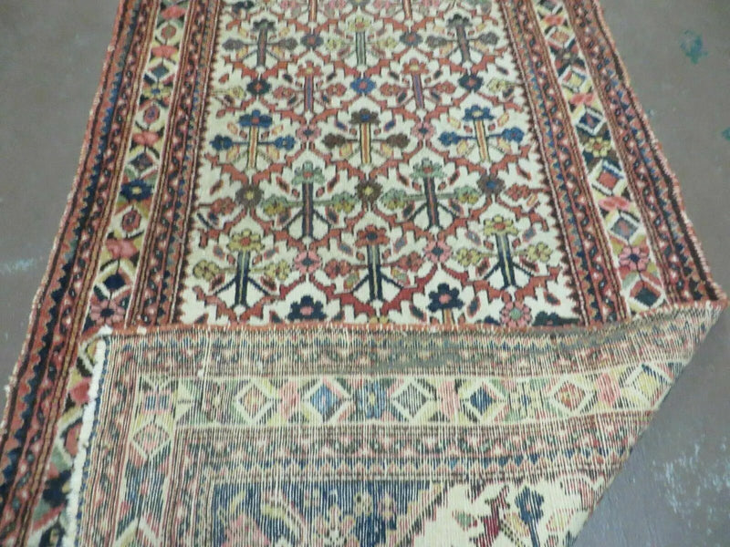 3' 3"X 10' Antique Handmade Caucasian Shirvan Wool Runner Rug Nice by Jewel Rugs