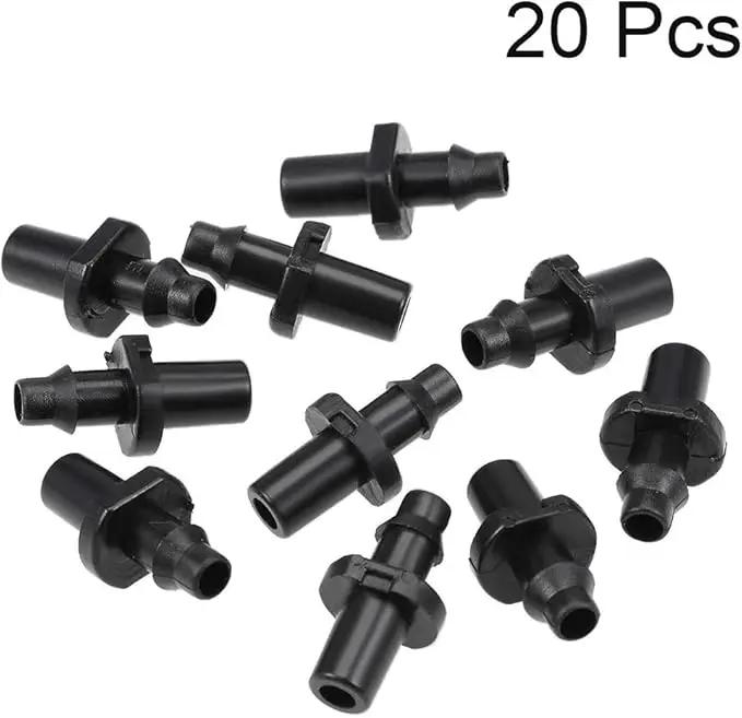 uxcell Single Barb Drip Pipe Connector 4/7mm Hose Fitting for Garden Agricultural Irrigation System, Plastic 20pcs by GreenHaven Gardens