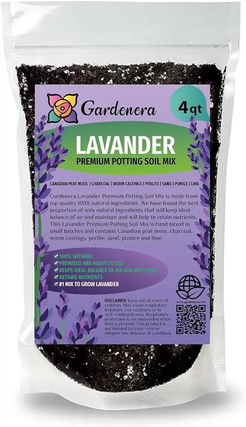 Lavender Planting Mix - Promote Healthy Root Development and Aromatic Flowers - 4 QUARTS by GreenHaven Gardens