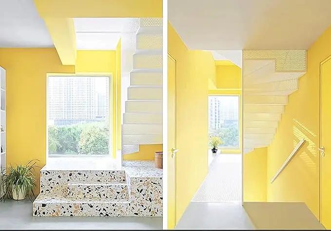 Dimoon 118''x17.7'' Yellow Peel and Stick Wallpaper Contact Paper Modern Self Adhesive Wall Paper Removable Renter Friendly Textured Solid Color Shelf Cabinet Vinyl Roll (118''x17.7'',Yellow) by GreenHaven Gardens