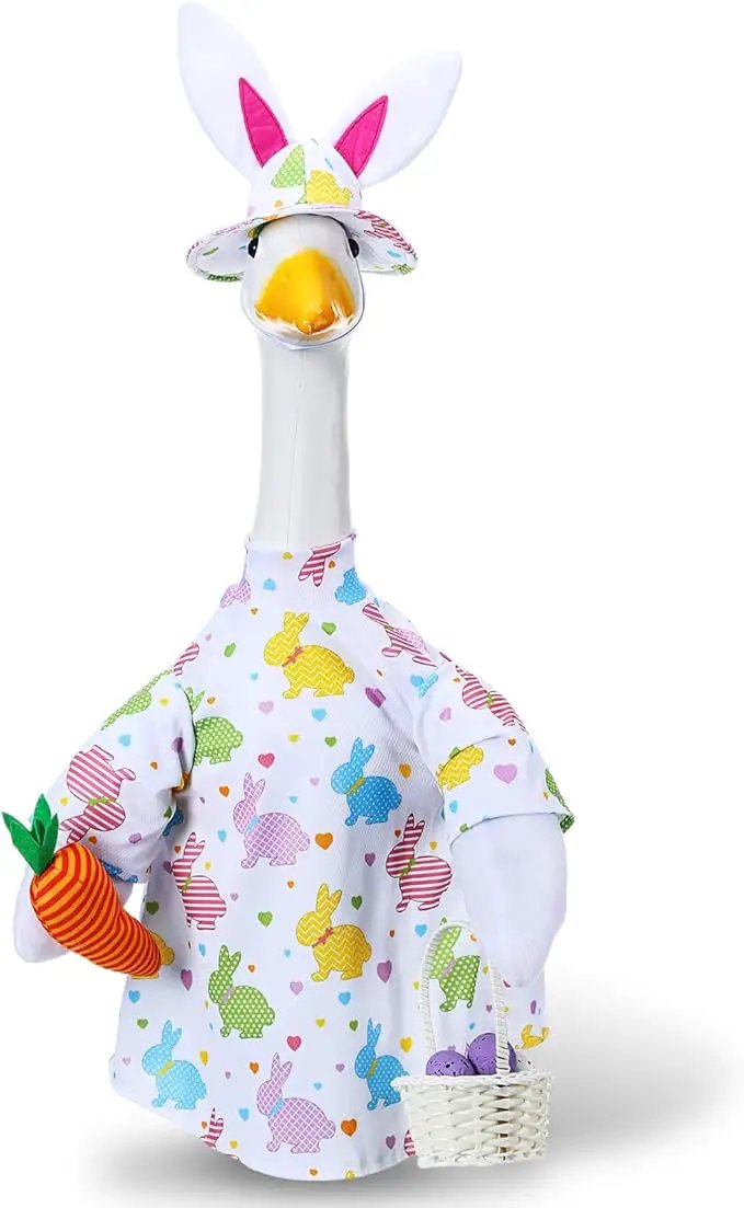 Easter Goose Outfit Goose Clothes for 23" High Cement or Plastic Goose Lawn Goose Clothing, Porch Goose Clothes, Lawn Goose Outfit, Garden Goose Costume by GreenHaven Gardens