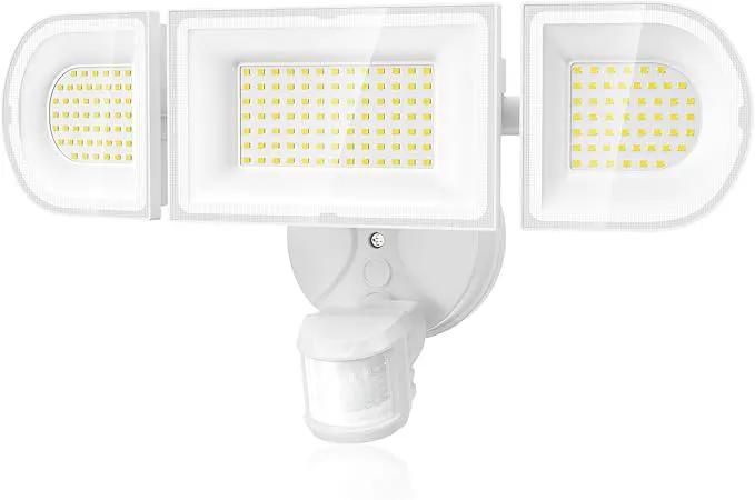 Olafus 180W Motion Sensor Outdoor Lights, 18000lm Dusk to Dawn LED Flood Lights Outdoor Wired, 6500K Daylight Motion Lights for Outside, IP65 Waterproof Exterior Security Light, White by GreenHaven Gardens